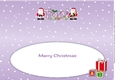Santas with Teddy and presents TONI large dl insert