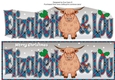 Christmas Highland Cow ELIZABETH & LOU large dl