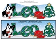Christmas Freddie French Bulldog being naughty LEO large dl