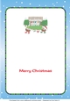 Crazy Christmas Puddings taking the Christmas Tree home and sign ISABELLA insert