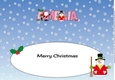 Santa & Snowman AMELIA large dl insert