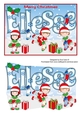 Christmas Fairies with Christmas Stockings ELLESSE 5x7