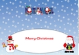 Santas & Snowman NATHANIEL large dl insert