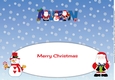 Santas & Snowman AVEN large dl insert
