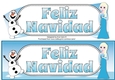 Christmas Snow Princess & Frozen Snowman FELIZ NAVIDAD large dl