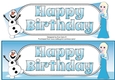 Snow Princess & Frozen Snowman HAPPY BIRTHDAY large dl