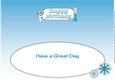 Snow Princess & Frozen Snowman HAPPY BIRTHDAY large dl insert