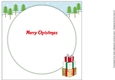8x8 Christmas Podenco dog and Christmas tree insert
