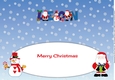 Santas & Snowman LEON large dl insert
