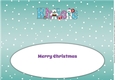 Monty Polar Bear and friend with Christmas pudding and sign KHLOE large dl insert