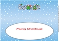 Crazy Christmas Trees with Christmas pudding & sign CAMERON large dl insert