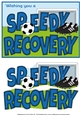 Blue Football Boots & Football SPEEDY RECOVERY