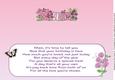 Sweet Pea flowers MAM 85th large dl insert
