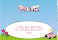 Little Driver with Pink Car EMELIA large dl insert 2