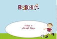 Footballer in maroon ROBBIE large dl insert