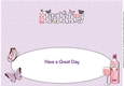 Pink Gin & Butterflies BIRTHDAY large dl 2 insert