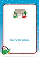 Christmas Fat Penguins with sign MUM & DAD a5 insert