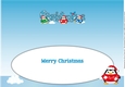 Christmas Fat Penguins CHRISTMAS large dl insert