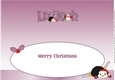 Christmas Fat Penguins Skiing LAILAH large dl insert