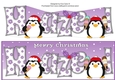 Christmas Fat Penguins Eating Ice Cream HAZEL large dl