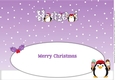 Christmas Fat Penguins Eating Ice Cream HAZEL large dl insert