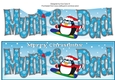 Christmas Fat Penguin Snowboarding MUM & DAD large dl