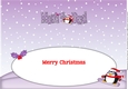 Christmas Fat Penguin Snowboarding MUM & DAD large dl 2 insert