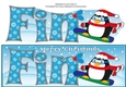 Christmas Fat Penguin Snowboarding FIN large dl