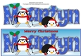 Christmas Fat Penguins Skiing MARTYN large dl