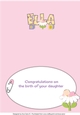 Baby Girl on Flower ELLA A5 insert