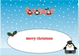 Scottish Christmas Fat Penguins SCOTLAND large dl insert