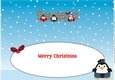 Scottish Christmas Fat Penguins SCOTLAND large dl 2 insert