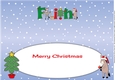 Christmas Donkeys decorating tree FIN large dl insert