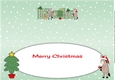 Christmas Donkeys decorating tree BLAKE large dl insert