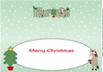 Christmas Donkeys decorating tree HARRIS large dl insert