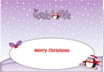 Christmas Fat Penguin Snowboarding COUSIN & WIFE large dl insert