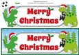 Football Christmas Dinosaurs MERRY CHRISTMAS large dl 2