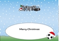 Xmas Football Boots & Football CHRISTMAS in black & white large dl insert