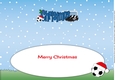 Xmas Football Boots & Football CHRISTMAS in blue large dl insert
