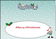 Friendly Snowmen with presents CHRISTMAS large dl insert