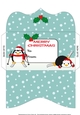 Christmas Fat Penguins skiing Money Wallet 2