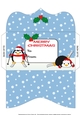 Christmas Fat Penguins skiing Money Wallet 6
