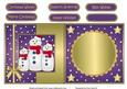 Snowman Family Fold Back Purple