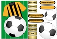 Football Fan in Black & Gold Stripes