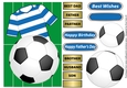 Football Fan in Blue & White Hoops