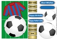 Football Fan in Wine & Blue stripes