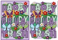 Flowers and Funny Butterflies HAPPY BIRTHDAY TRISH