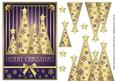 Snowflakes Christmas Trees Decoupage Purple