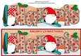 Christmas Gnomes snowboarding HARRIS large dl