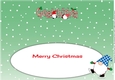 Christmas Gnomes ice skating GRANDCHILDREN large dl insert